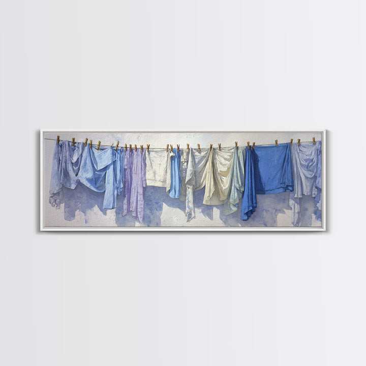 Linen Texture Abstract Canvas Print, Laundry Room Art, Modern Decor, Living Room Decor, Fine Art, Clean, Wall Decor, Painting, LRA-3x1-100