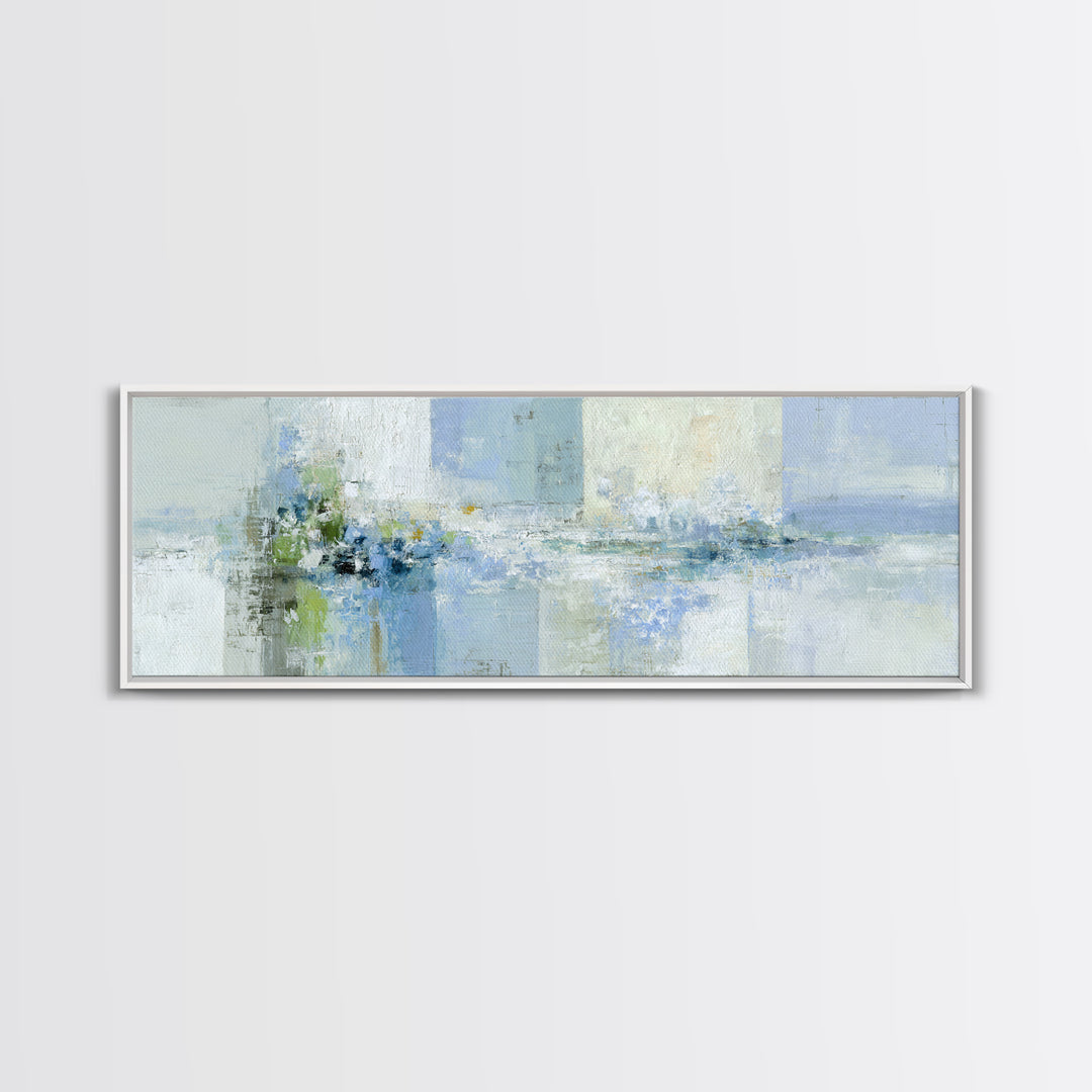 Linen Texture Abstract Framed Canvas Print, Laundry Room Art, Apartment Wall Art, Living Room Decor, Abstract Art, Clean, LRA-3x1-28