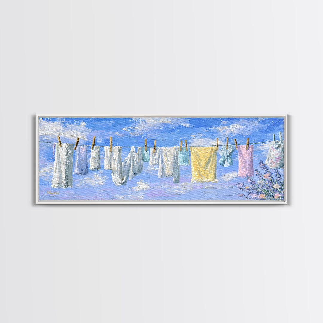 Washing Machine Icon Graphic Without Text Framed Canvas Print, Laundry Room Art, Retro Wall Art, Living Room Decor, LRA-3x1-74