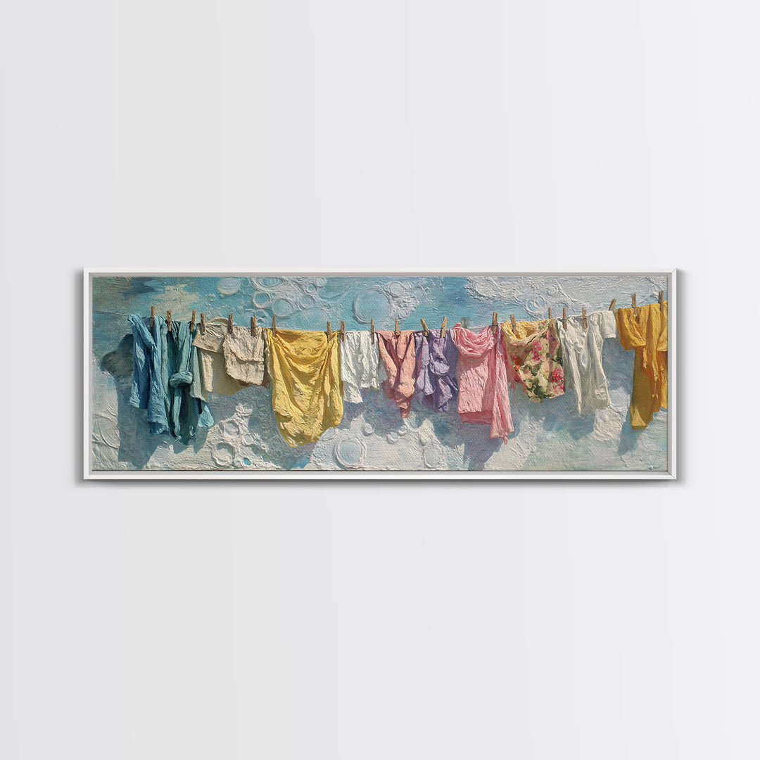 Abstract Suds and Bubbles Canvas Print, Laundry Room Art, Printable Art, Living Room Decor, Abstract Art, Clean, Whimsical Art, LRA-3x1-86