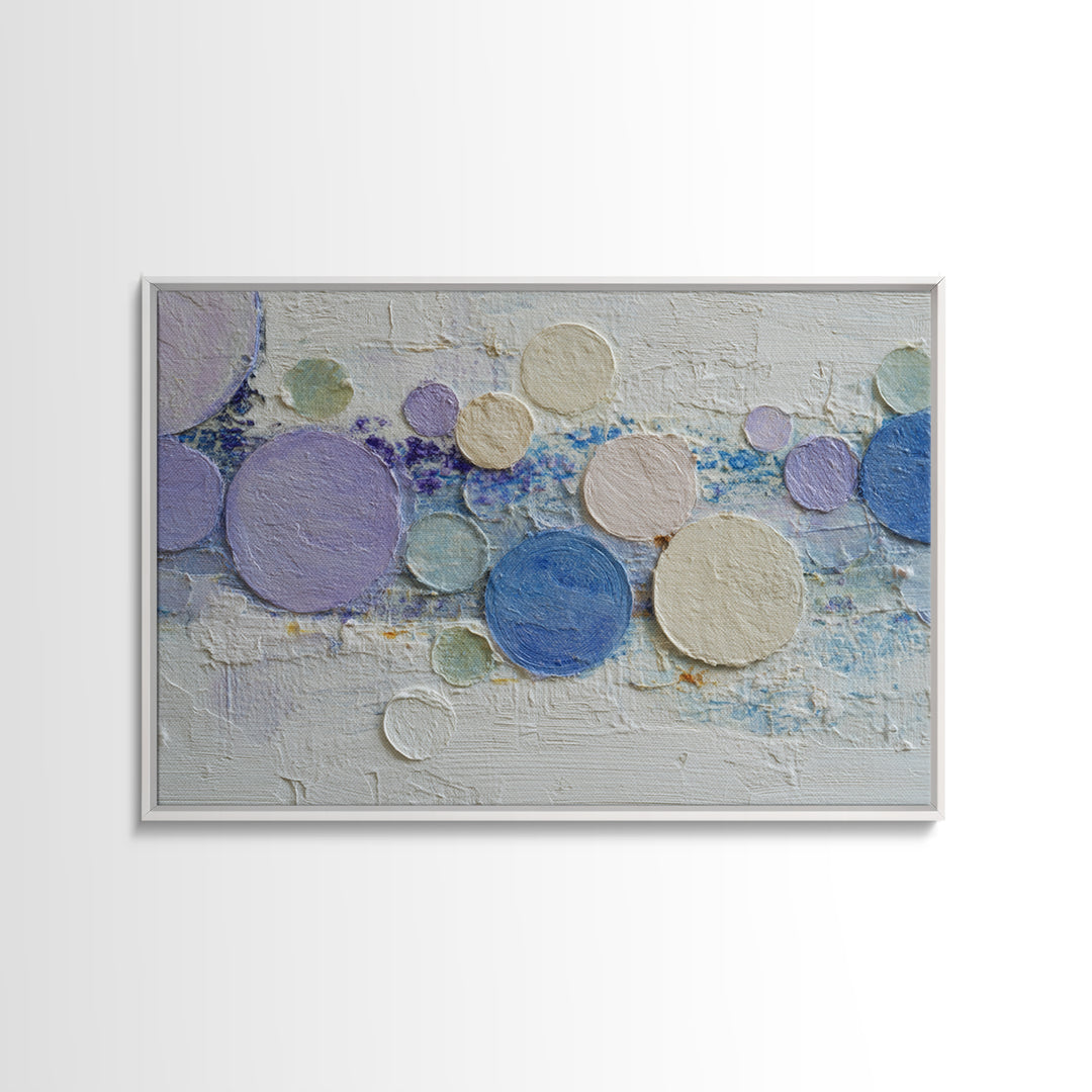 Soap Bubbles Rendered as Playful Abstract Circles Canvas Print, Laundry Room Art, Farmhouse Decor, Living Room Decor, Clean, LRA-3x2-10
