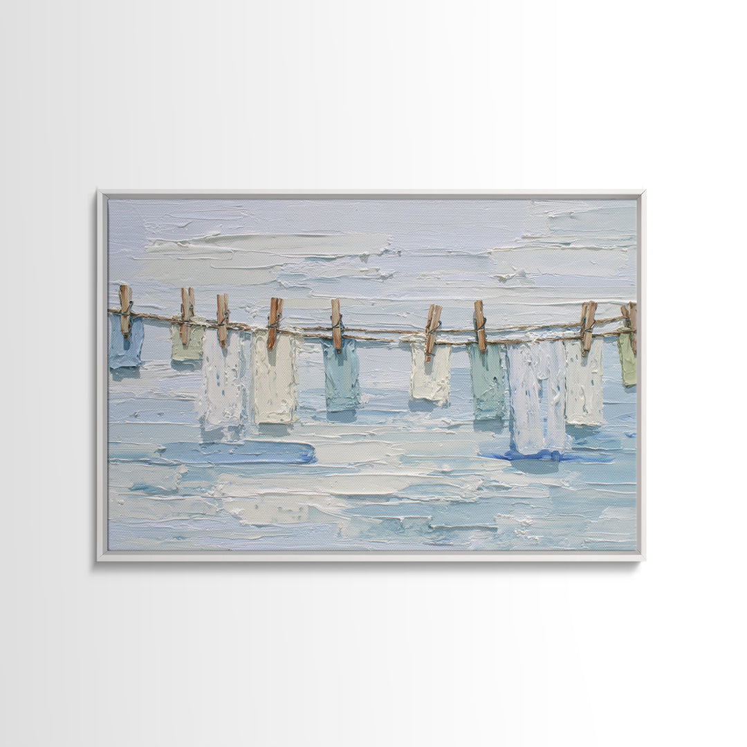 Clean Blue Water Ripple Abstraction Framed Canvas Print, Laundry Room Art, Wall Art Print, Living Room Decor, Abstract Art, LRA-3x2-70