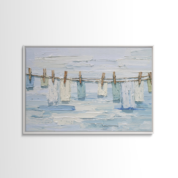 Clean Blue Water Ripple Abstraction Framed Canvas Print, Laundry Room Art, Wall Art Print, Living Room Decor, Abstract Art, LRA-3x2-70