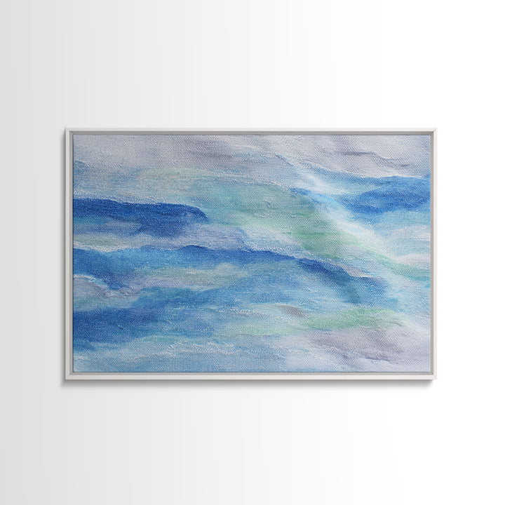 Clean Blue Water Ripple Abstraction Canvas Print, Laundry Room Art, Custom Wall Art, Living Room Decor, Fine Art, Clean, LRA-3x2-94