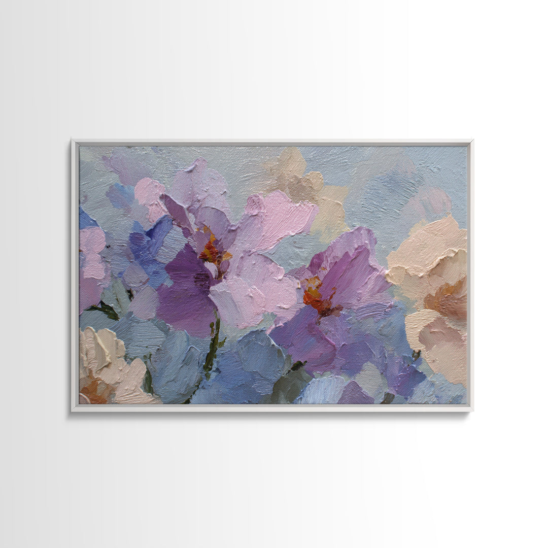 Wild Herbs Rosemary and Thyme Botanical Study Canvas Print, Mediterranean Art, Digital Print, Living Room Decor, Azure, MAR-3x2-52