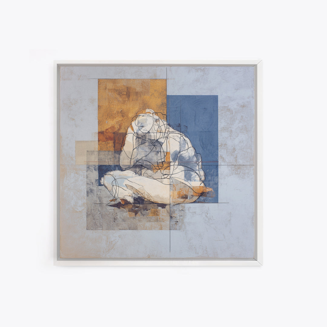 Classical Reclining Figure Implied Through Line Art Canvas Print, Master Bedroom, Wall Decor Bedroom, Bedroom Decor, Sanctuary, MAS-1x1-22