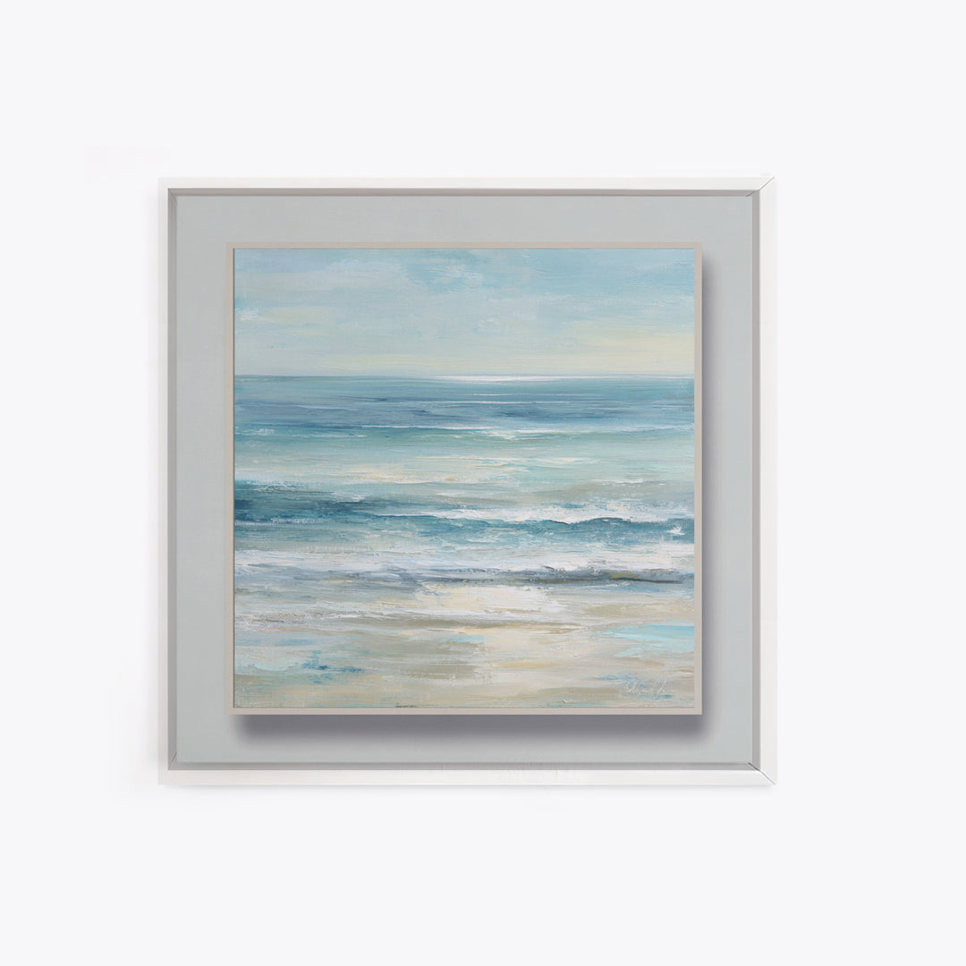 Elegant Moonlit Ocean Horizon Canvas Print, Master Bedroom, Room Decor, Bedroom Decor, Fine Art, Sanctuary, Wall Decal, MAS-1x1-25