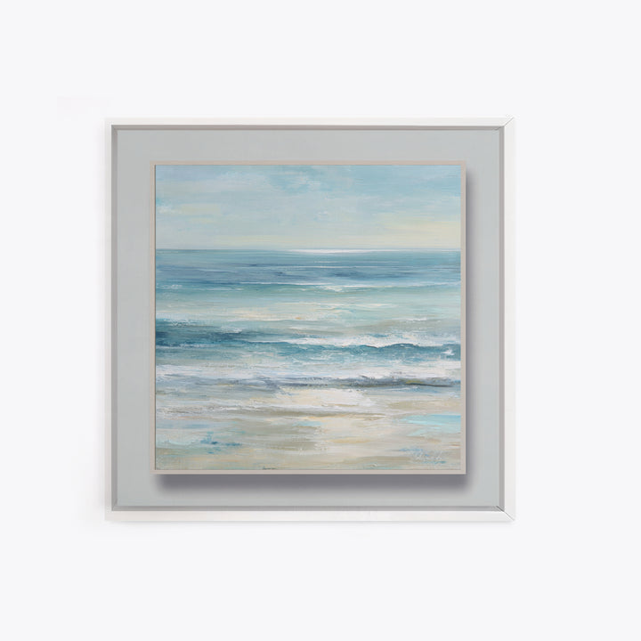 Elegant Moonlit Ocean Horizon Canvas Print, Master Bedroom, Room Decor, Bedroom Decor, Fine Art, Sanctuary, Wall Decal, MAS-1x1-25