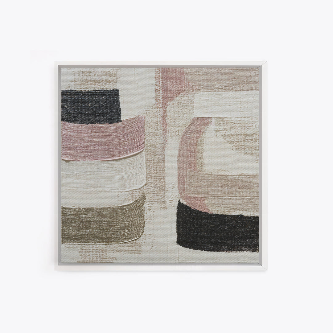 Soft Abstract Linen Texture Framed Canvas Print, Master Bedroom, Farmhouse Wall Art, Bedroom Decor, Fine Art, Sanctuary, MAS-1x1-27