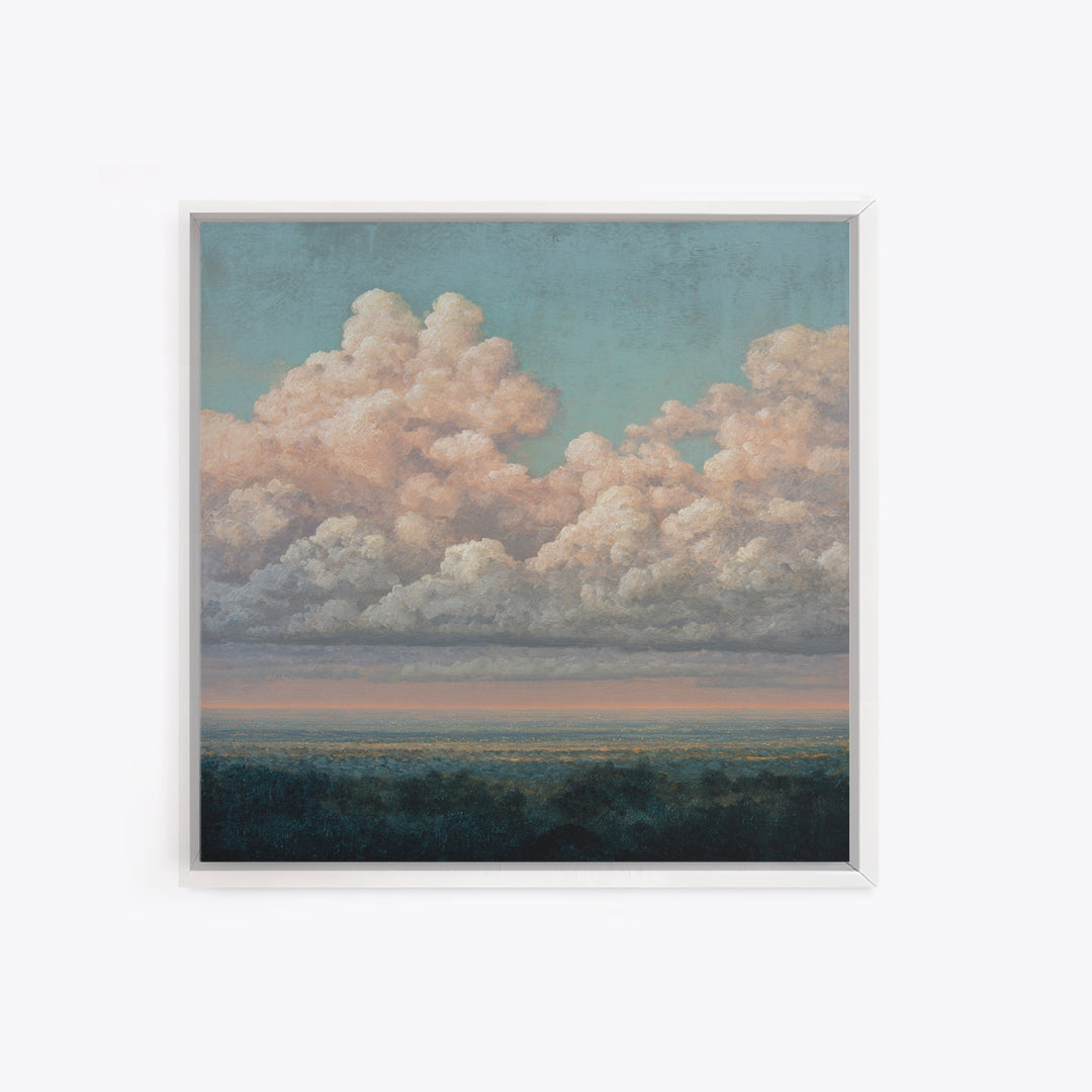 Blush and Taupe Cloudscape Canvas Print, Master Bedroom, Over Bed Wall Art, Bedroom Decor, Oil Painting, Sanctuary, MAS-1x1-30