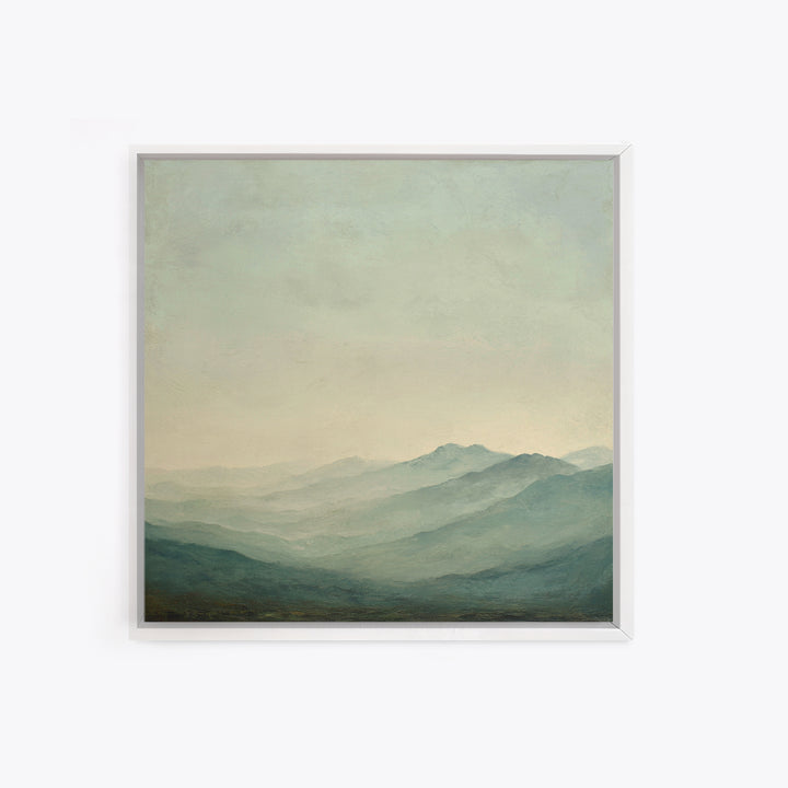 Soft Mountain Ridge Framed Canvas Print, Master Bedroom, Boho Decor, Bedroom Decor, Fine Art, Sanctuary, Wall Art Prints, MAS-1x1-37