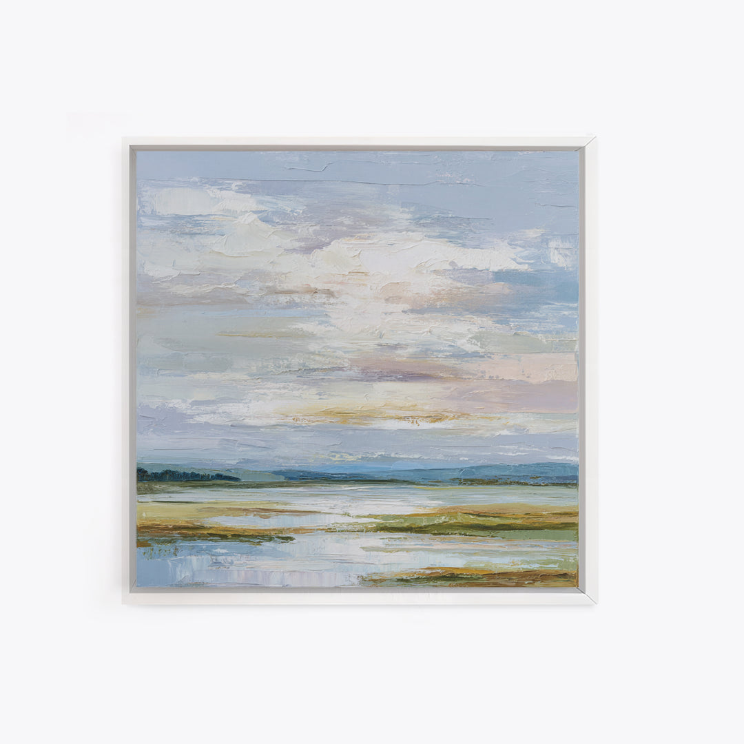 Blush and Taupe Cloudscape Canvas Print, Master Bedroom, Over Bed Wall Art, Bedroom Decor, Oil Painting, Sanctuary, MAS-1x1-54