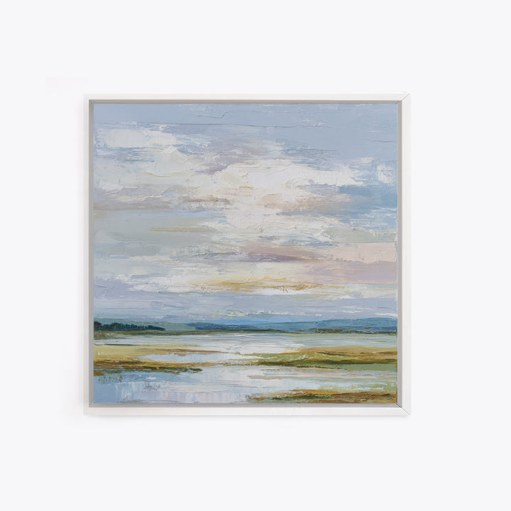 Blush and Taupe Cloudscape Canvas Print, Master Bedroom, Over Bed Wall Art, Bedroom Decor, Oil Painting, Sanctuary, MAS-1x1-54