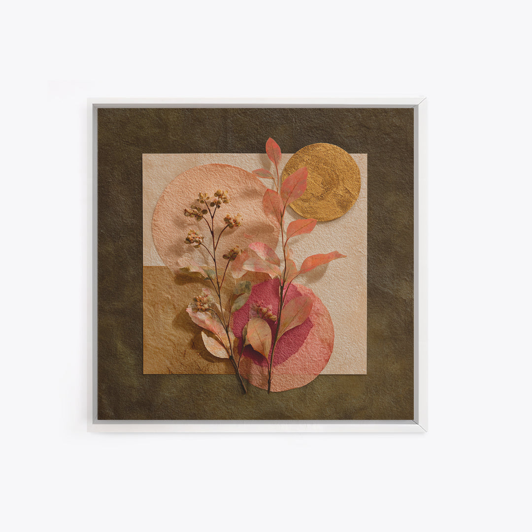 Dreamy Celestial Moon and Botanical Composition Canvas Print, Master Bedroom, Gallery Decor, Bedroom Decor, Fine Art, Sanctuary, MAS-1x1-59