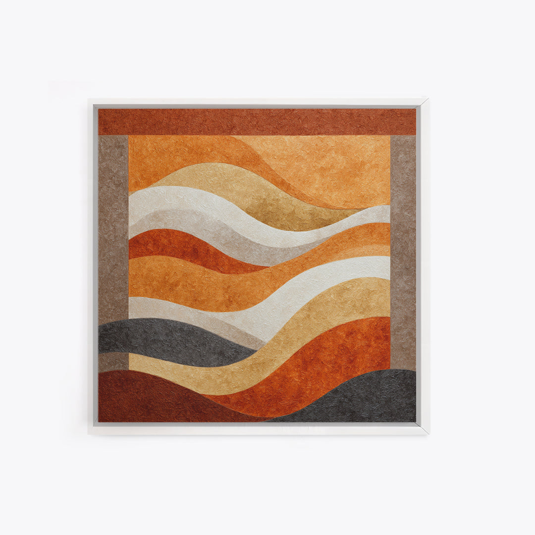 Abstract Wave Forms Framed Canvas Print, Master Bedroom, Wall Art Bedroom, Bedroom Decor, Sanctuary, Statement Artwork, MAS-1x1-68
