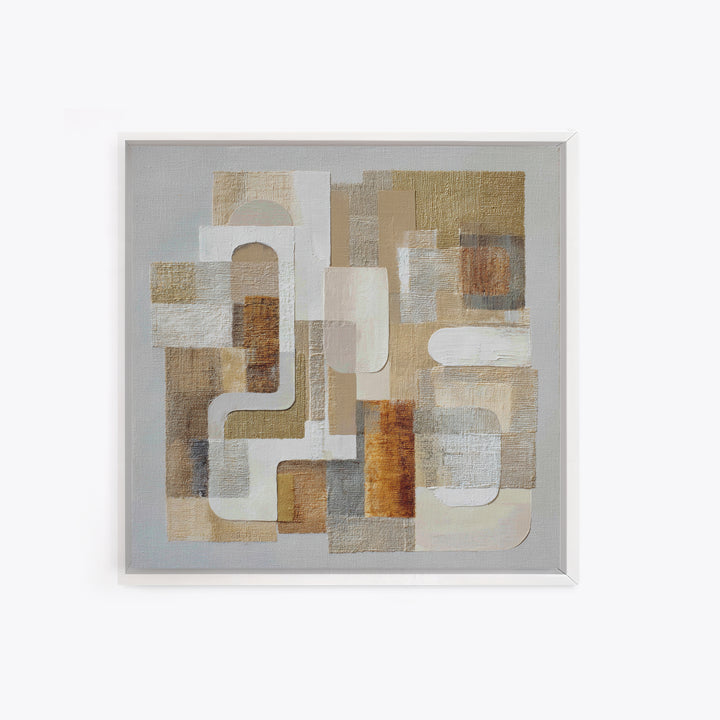 Soft Abstract Linen Texture Canvas Print, Master Bedroom, Statement Artwork, Bedroom Decor, Abstract Art, Sanctuary, MAS-1x1-75