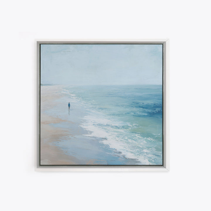 Hotel Coastal Landscape Framed Canvas Print, Master Bedroom, Wall Art, Bedroom Decor, Fine Art, Sanctuary, Bedroom Wall Art, MAS-1x1-93