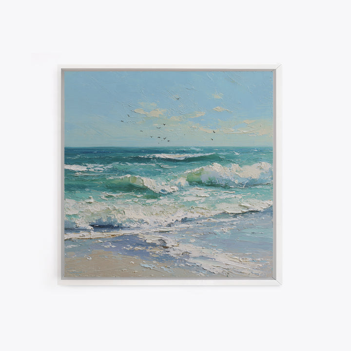 Elegant Moonlit Ocean Horizon Canvas Print, Master Bedroom, Wedding Decor, Bedroom Decor, Sanctuary, Rustic Home Decor, MAS-1x1-97