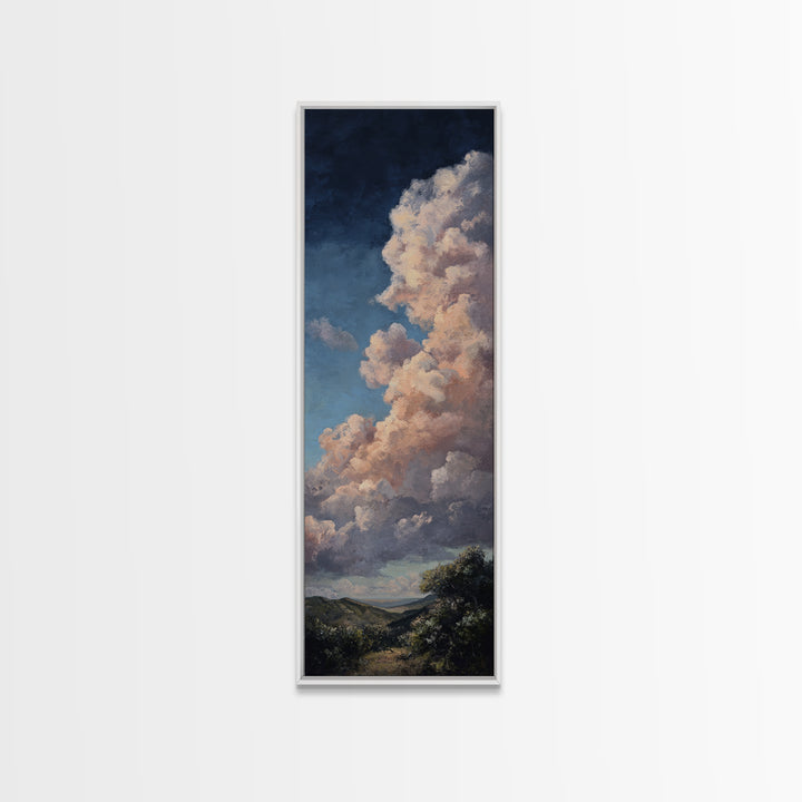 Blush and Taupe Cloudscape Canvas Print, Master Bedroom, Neutral Decor, Bedroom Decor, Fine Art, Sanctuary, Home Decor, MAS-1x3-18