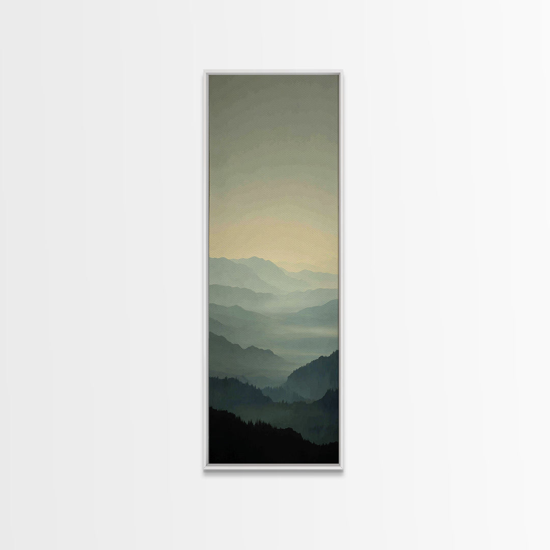 Soft Mountain Ridge Canvas Print, Master Bedroom, Printable Art, Bedroom Decor, Fine Art, Sanctuary, Wall Art Bedroom, MAS-1x3-25