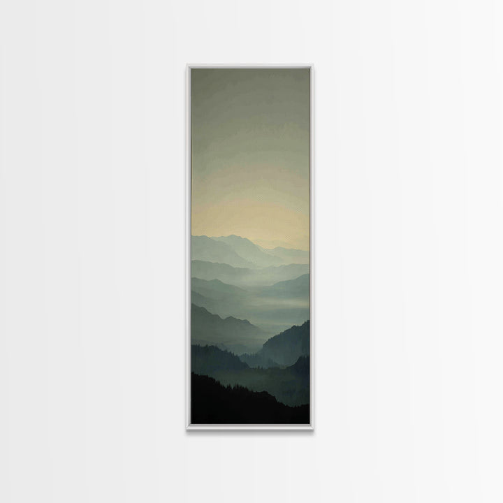 Soft Mountain Ridge Canvas Print, Master Bedroom, Printable Art, Bedroom Decor, Fine Art, Sanctuary, Wall Art Bedroom, MAS-1x3-25