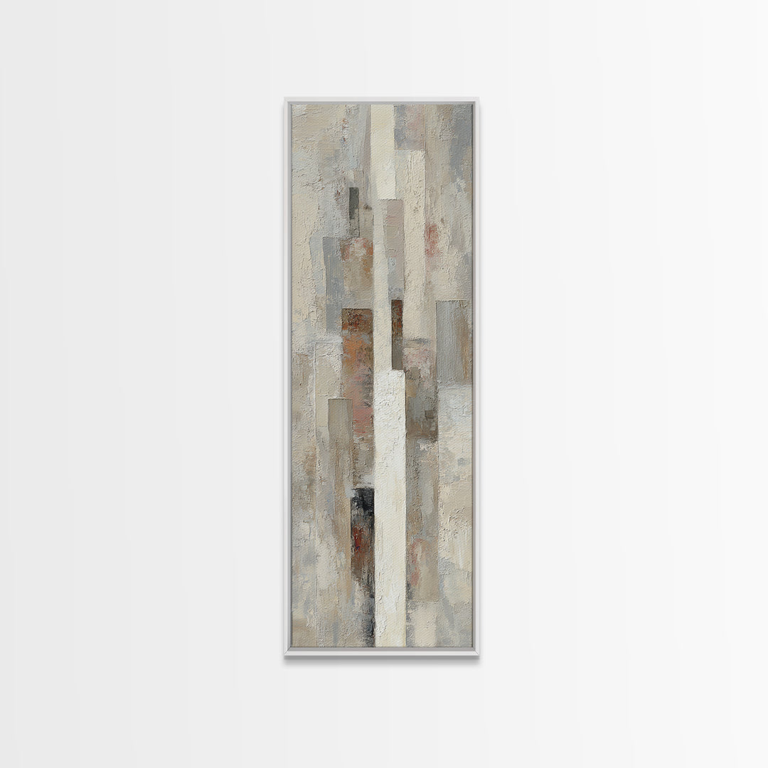 Minimal Stone Shapes Canvas Print, Master Bedroom, Bedroom Decor, Abstract Art, Sanctuary, Minimalist Wall Art, MAS-1x3-28