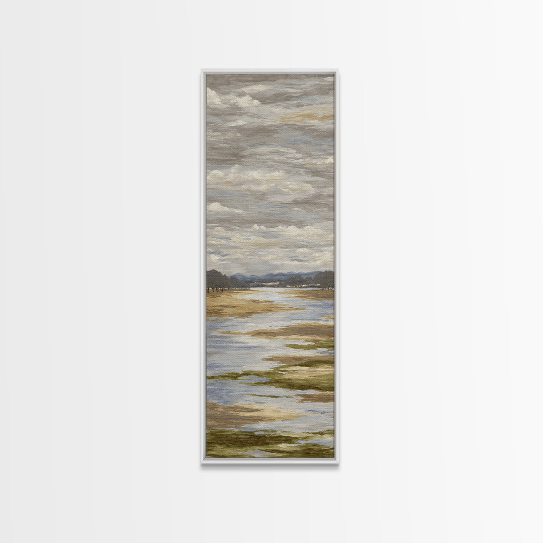 Blush and Taupe Cloudscape Canvas Print, Master Bedroom, Neutral Decor, Bedroom Decor, Fine Art, Sanctuary, Home Decor, MAS-1x3-42