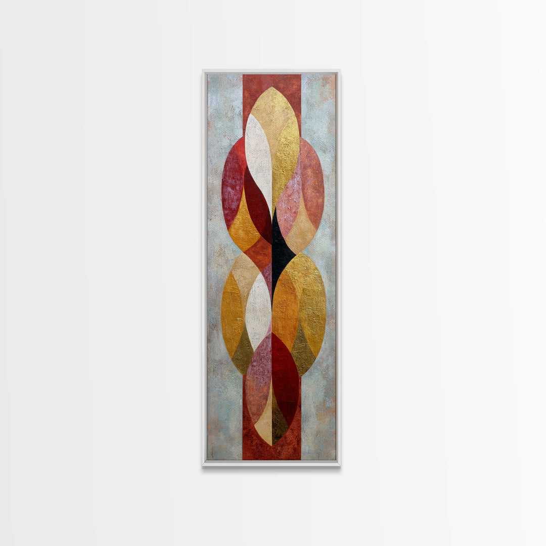 Gold Accented Abstract Arches Canvas Print, Master Bedroom, Bedroom Decor, Sanctuary, Living Room Prints, Wall Decor Bedroom, MAS-1x3-44