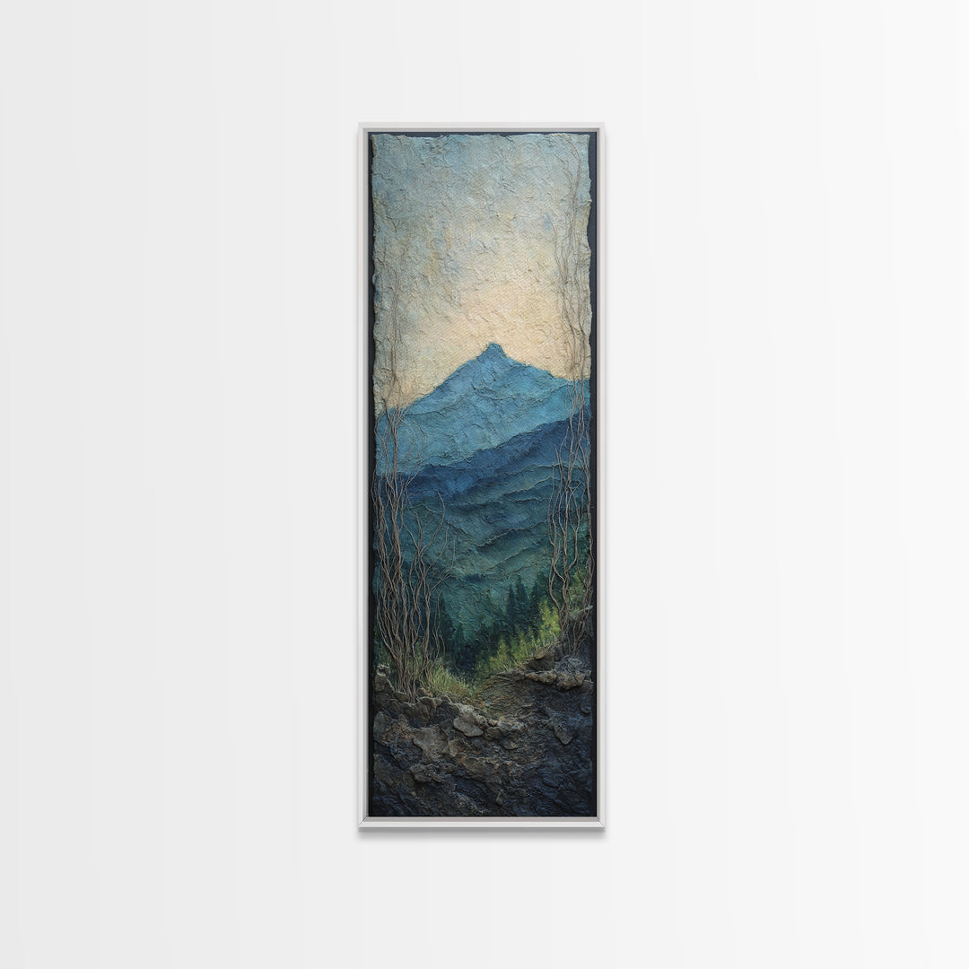 Soft Mountain Ridge Canvas Print, Master Bedroom, Modern Decor, Bedroom Decor, Fine Art, Sanctuary, Wall Decor, Art Print, MAS-1x3-49