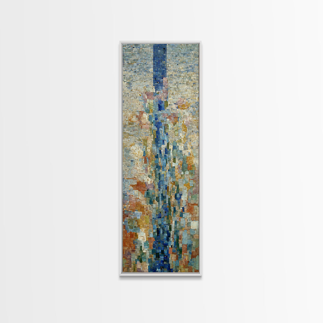 Lavender Field at Twilight Framed Canvas Print, Master Bedroom, Over Bed Wall Art, Bedroom Decor, Oil Painting, Sanctuary, MAS-1x3-54