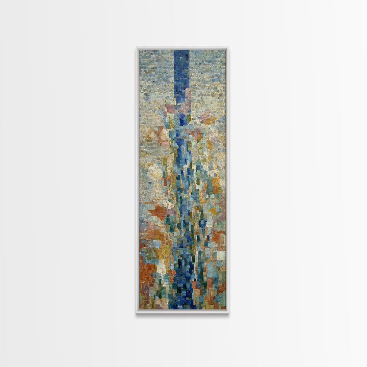 Lavender Field at Twilight Framed Canvas Print, Master Bedroom, Over Bed Wall Art, Bedroom Decor, Oil Painting, Sanctuary, MAS-1x3-54