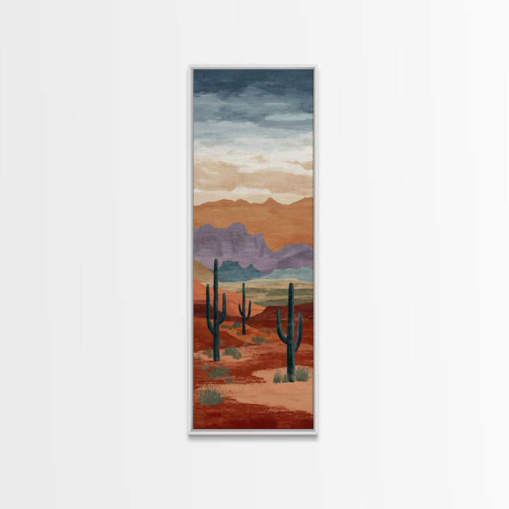 Quiet Desert Dusk Framed Canvas Print, Master Bedroom, Modern Decor, Bedroom Decor, Fine Art, Sanctuary, Wall Decor, Art Print, MAS-1x3-70