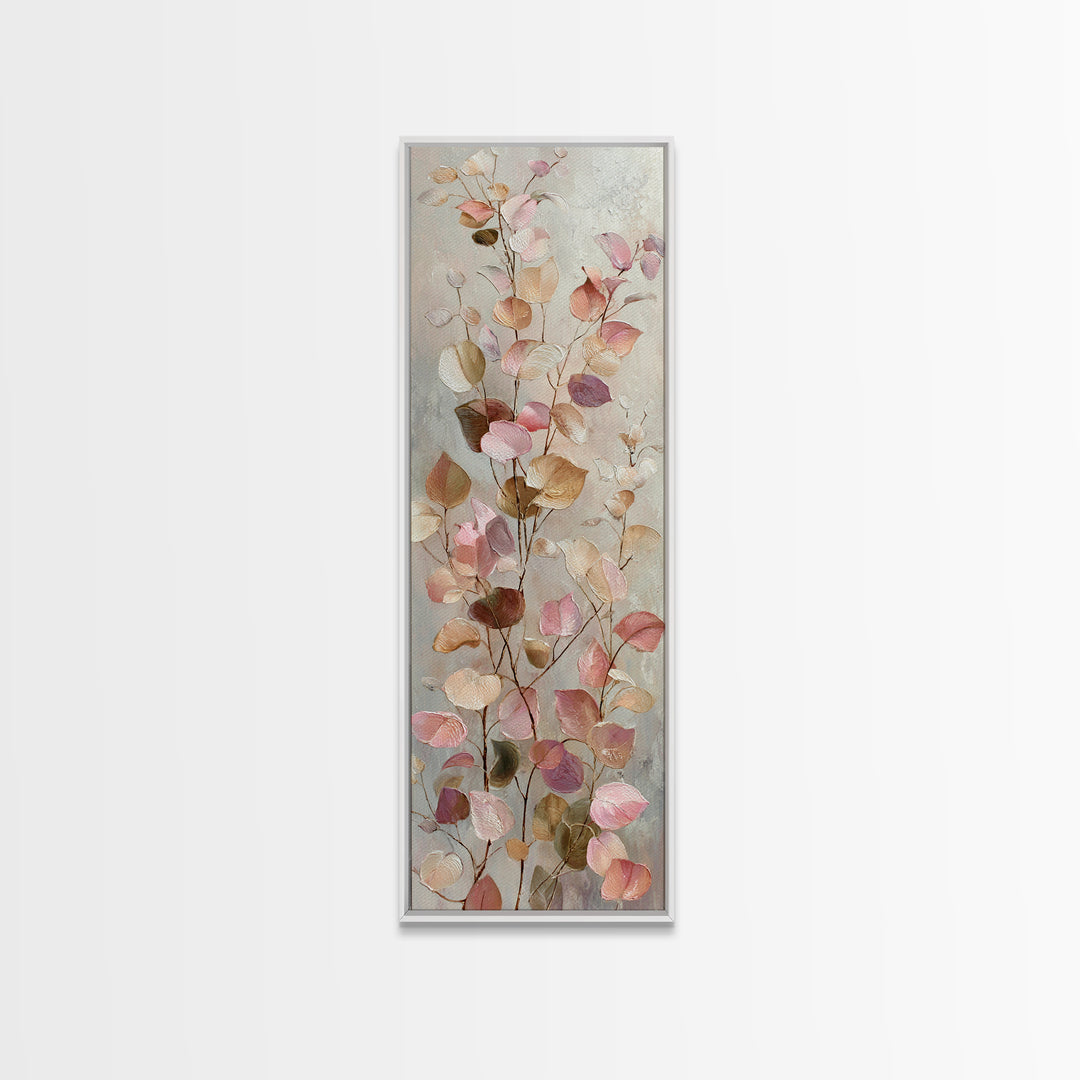 Gentle Eucalyptus Watercolor Branches Canvas Print, Master Bedroom, Living Room Prints, Bedroom Decor, Fine Art, Sanctuary, MAS-1x3-72