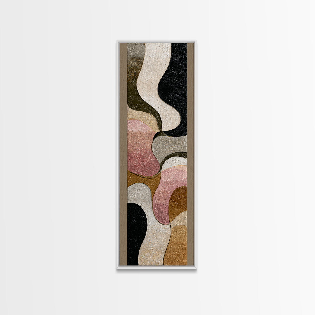 Abstract Wave Forms Framed Canvas Print, Master Bedroom, Bedroom Decor, Abstract Art, Sanctuary, Bedroom Wall Art, MAS-1x3-8