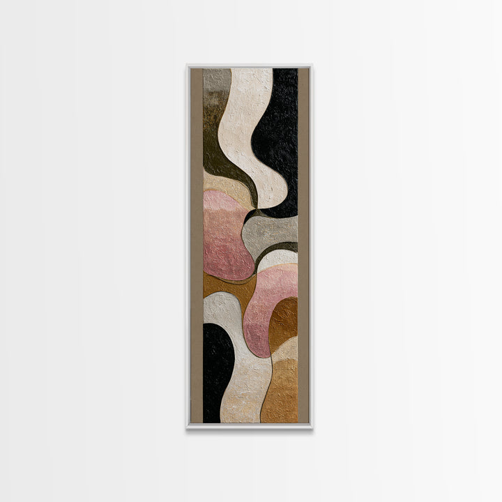 Abstract Wave Forms Framed Canvas Print, Master Bedroom, Bedroom Decor, Abstract Art, Sanctuary, Bedroom Wall Art, MAS-1x3-8