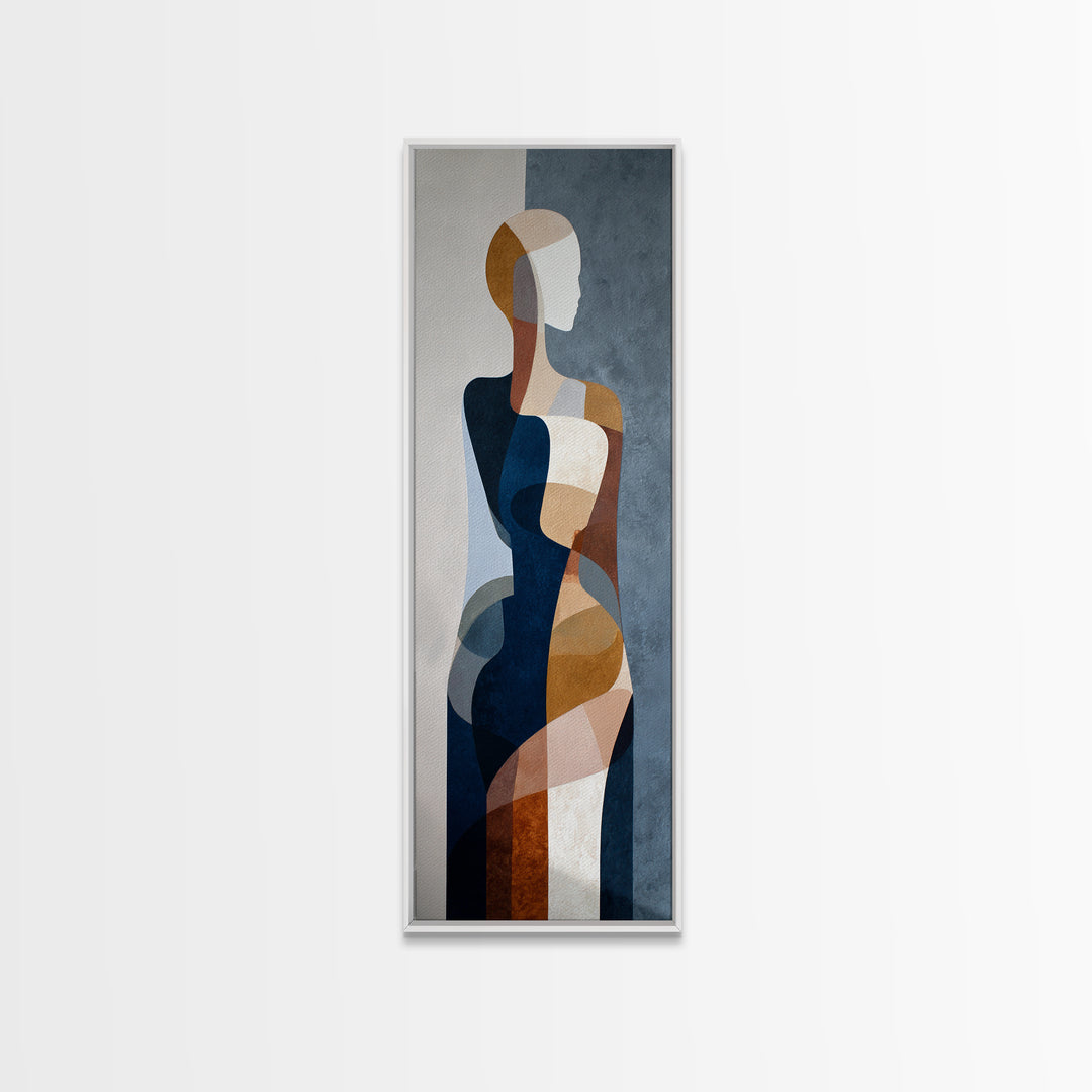 Classical Reclining Figure Implied Through Line Art Canvas Print, Master Bedroom, Boho Decor, Bedroom Decor, Sanctuary, MAS-1x3-82