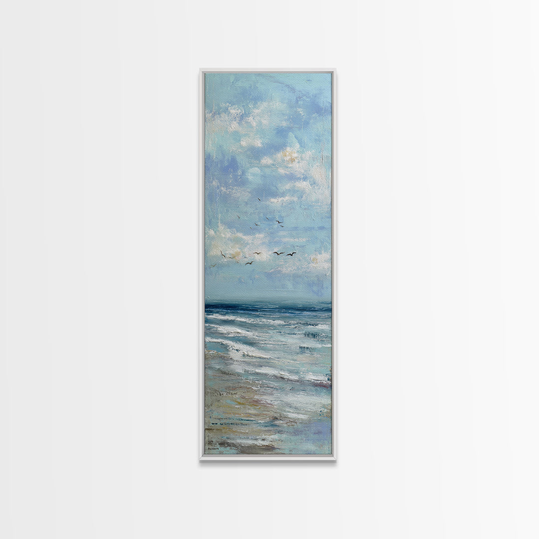 Hotel Coastal Landscape Canvas Print, Master Bedroom, Luxury Decor, Bedroom Decor, Fine Art, Sanctuary, Wedding Decor, MAS-1x3-9
