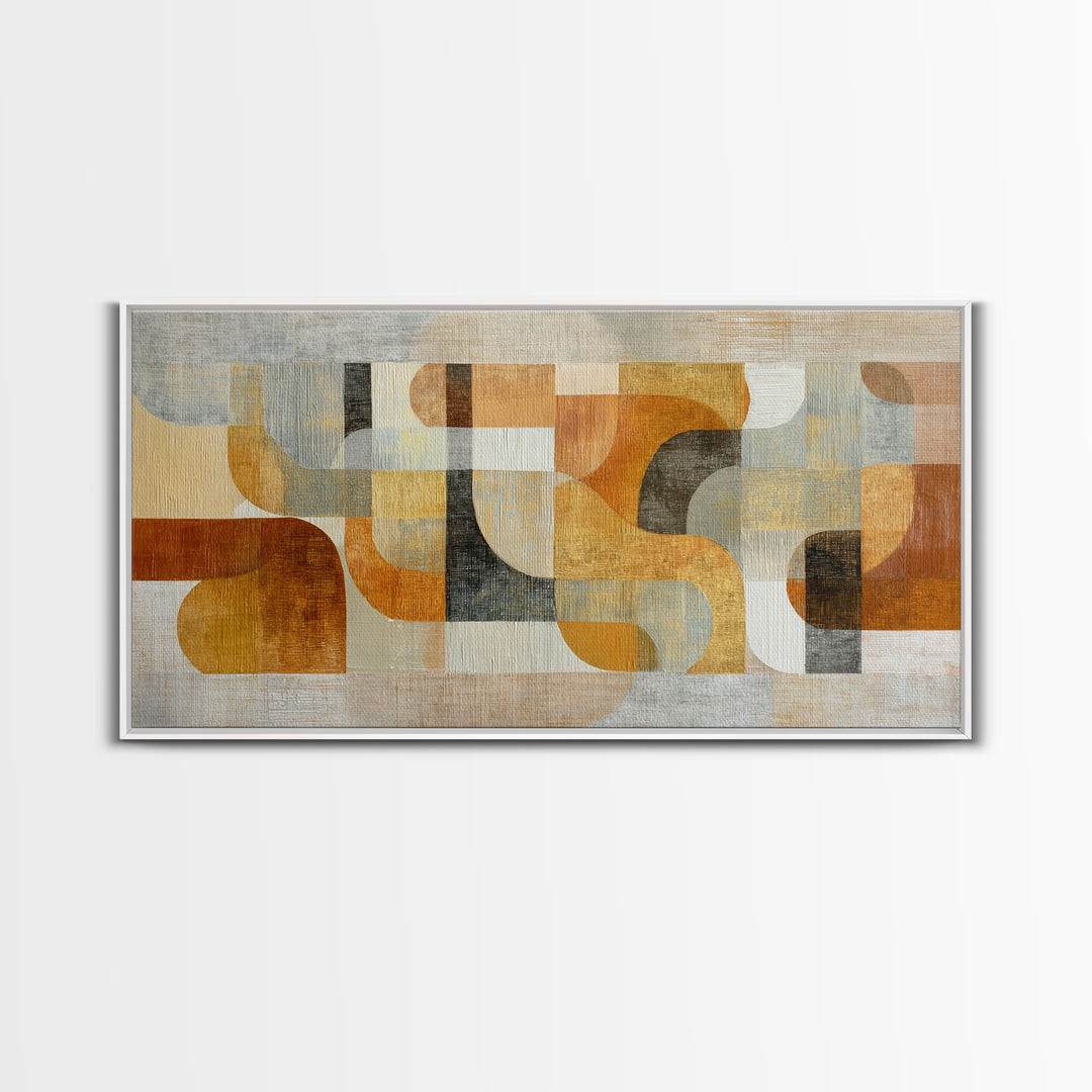 Soft Abstract Linen Texture Framed Canvas Print, Master Bedroom, Wall Decal, Bedroom Decor, Abstract Art, Sanctuary, MAS-2x1-23