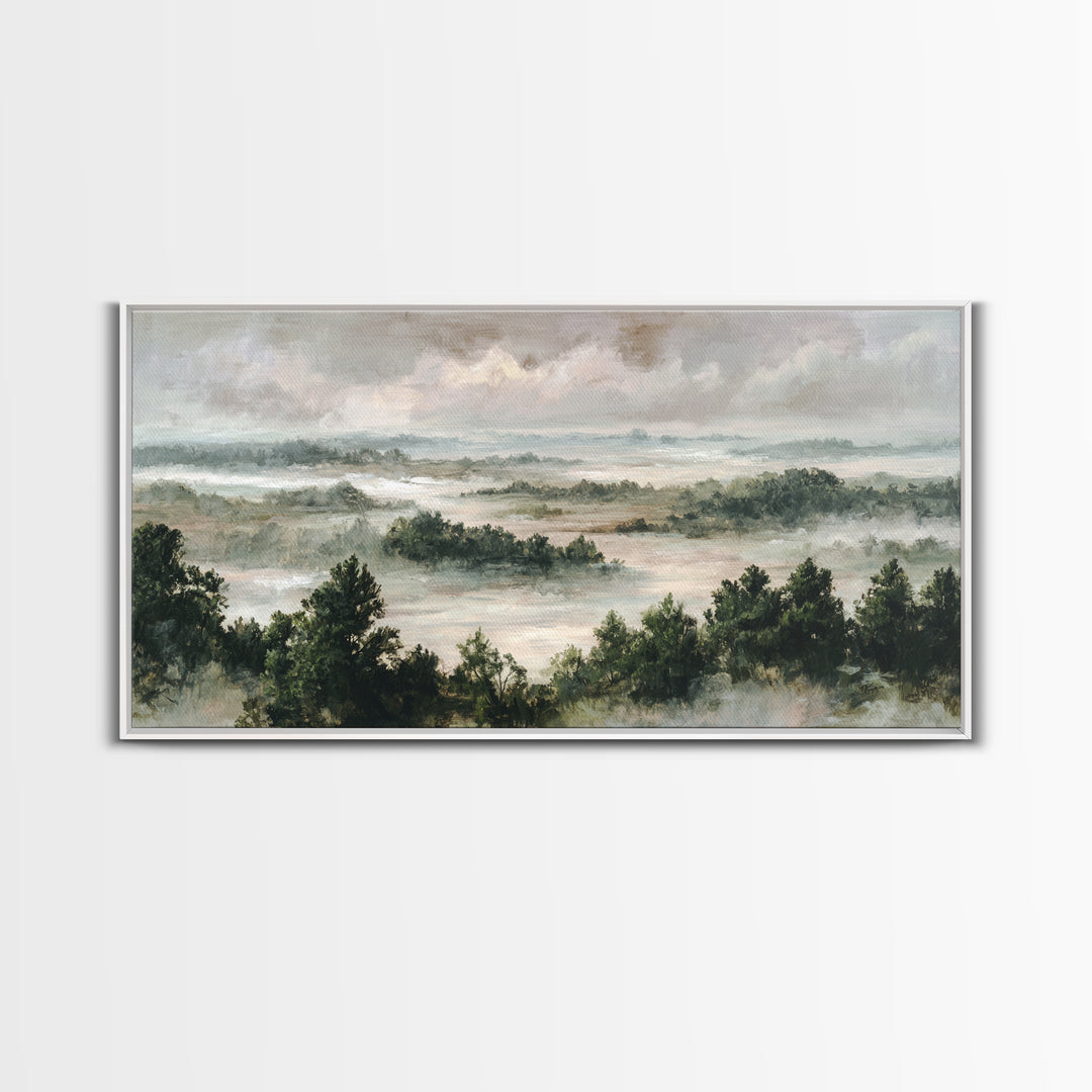 Blush and Taupe Cloudscape Framed Canvas Print, Master Bedroom, Art Print, Bedroom Decor, Fine Art, Sanctuary, Above Bed Decor, MAS-2x1-50