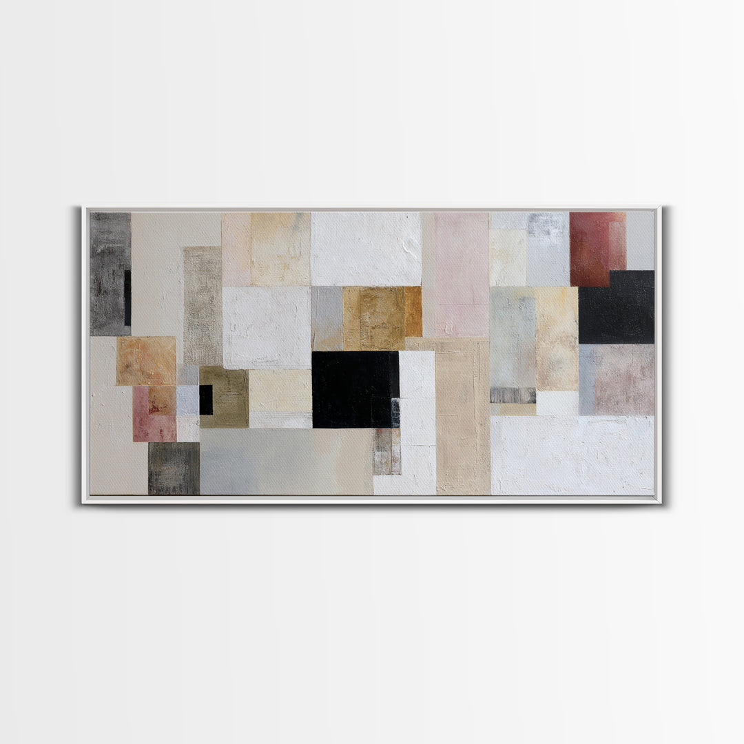 Large Cream Abstract Canvas Print, Master Bedroom, Farmhouse Decor, Bedroom Decor, Abstract Art, Sanctuary, Above Bed Wall Art, MAS-2x1-61