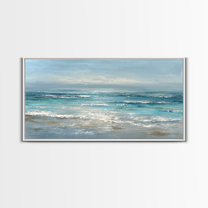 Hotel Coastal Landscape Framed Canvas Print, Master Bedroom, Canvas Print, Bedroom Decor, Sanctuary, Above Bed Wall Art, MAS-2x1-65