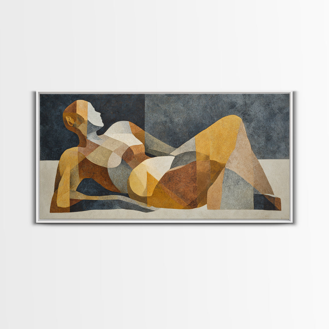 Classical Reclining Figure Implied Through Line Art Canvas Print, Master Bedroom, Home Decor, Bedroom Decor, Sanctuary, MAS-2x1-66