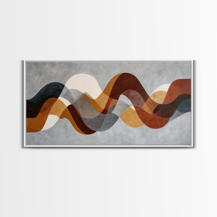 Abstract Wave Forms Framed Canvas Print, Master Bedroom, Bedroom Wall Decor, Bedroom Decor, Abstract Art, Sanctuary 188, MAS-2x1-88