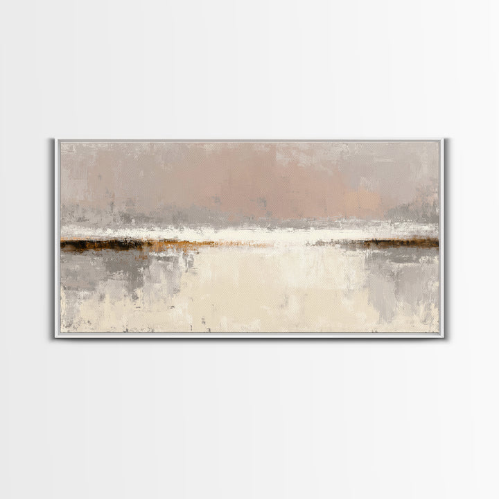 Minimal Two Figure Line Drawing Framed Canvas Print, Master Bedroom, Rustic Home Decor, Bedroom Decor, Oil Painting, Sanctuary, MAS-2x1-97