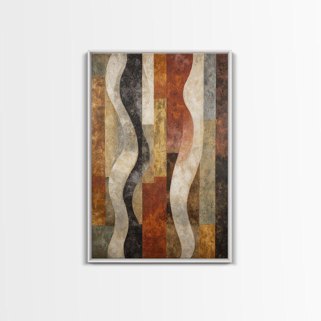 Abstract Wave Forms Framed Canvas Print, Master Bedroom, Bedroom Decor, Abstract Art, Sanctuary, Farmhouse Wall Art, MAS-2x3-100