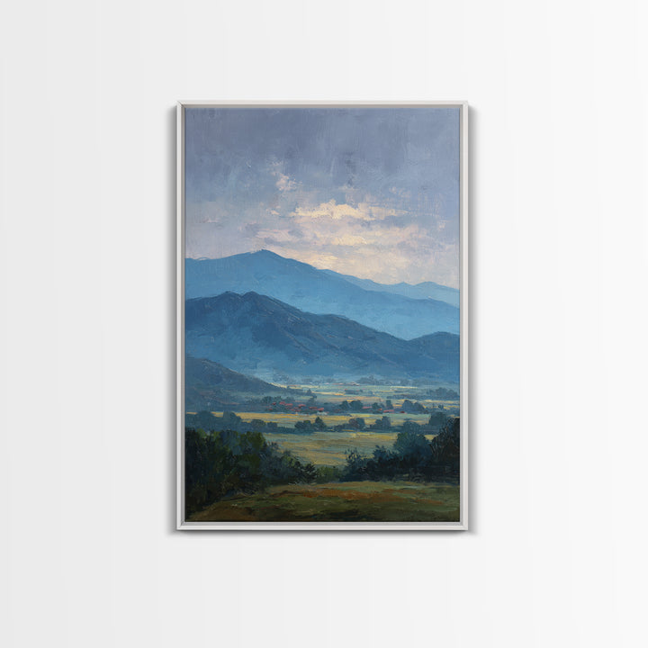 Soft Mountain Ridge Framed Canvas Print, Master Bedroom, Wedding Decor, Bedroom Decor, Fine Art, Sanctuary, Rustic Home Decor, MAS-2x3-21