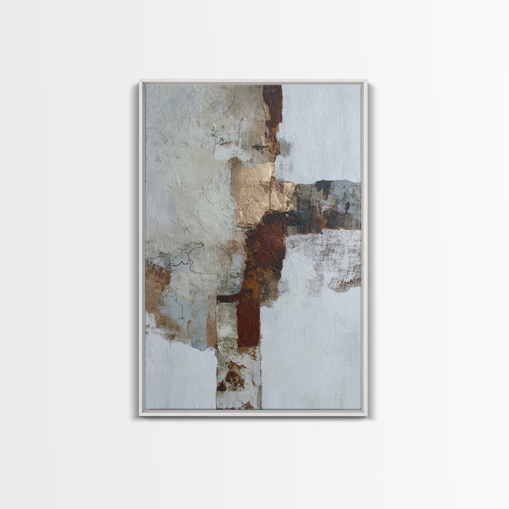 Large Cream Abstract Framed Canvas Print, Master Bedroom, Bedroom Decor, Sanctuary, Living Room Prints, Wall Decor Bedroom, MAS-2x3-25