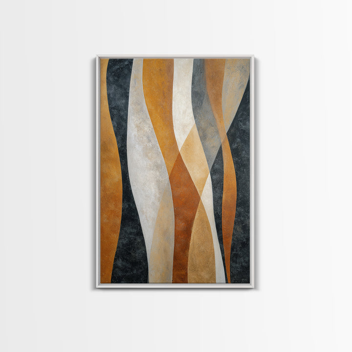 Abstract Wave Forms Framed Canvas Print, Master Bedroom, Wall Art Bedroom, Bedroom Decor, Sanctuary, Statement Artwork, MAS-2x3-28