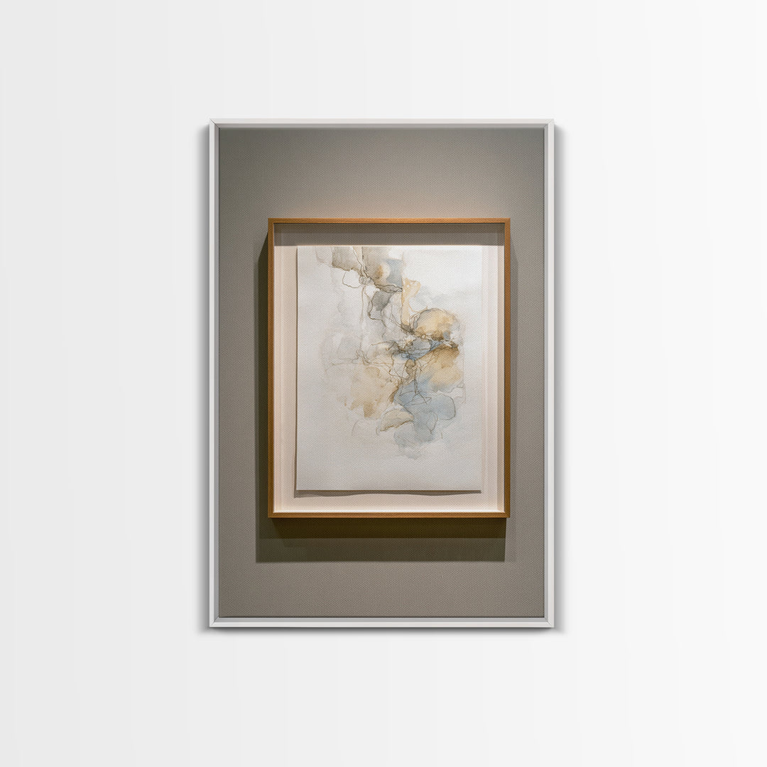 Minimal Two Figure Line Drawing Framed Canvas Print, Master Bedroom, Farmhouse Decor, Bedroom Decor, Fine Art, Sanctuary, MAS-2x3-37