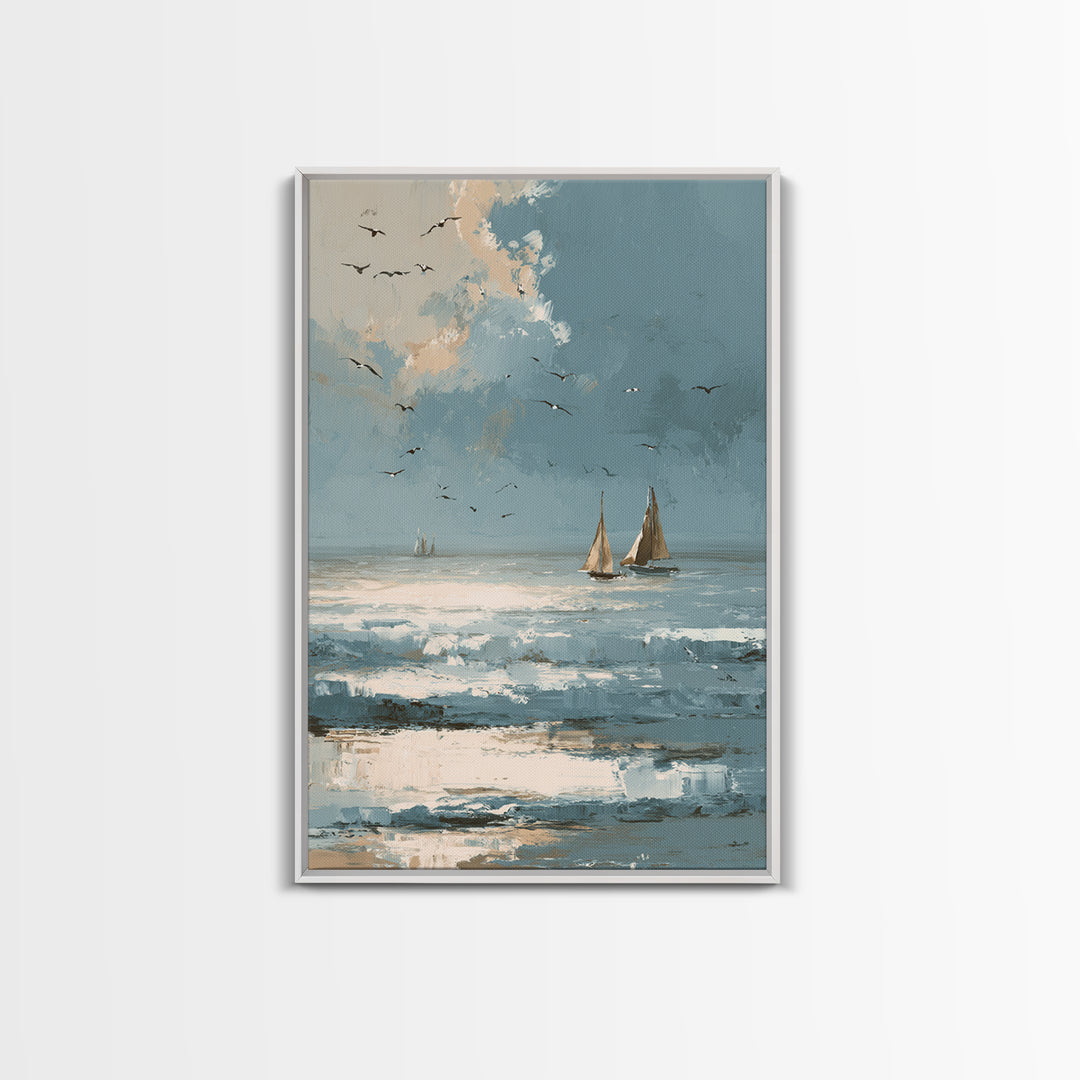 Hotel Coastal Landscape Canvas Print, Master Bedroom, Wall Decal, Bedroom Decor, Fine Art, Sanctuary, Wall Decor Bedroom, MAS-2x3-5